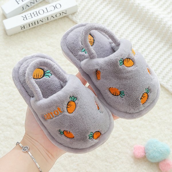 Children's warm cotton slippers