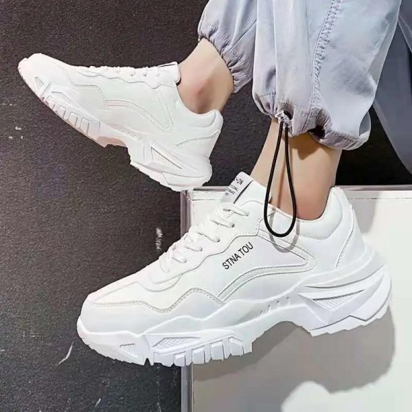 Sports Shoes New Student Running Shoes Men's Low-top Shoes Korean White Shoes