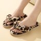 Leopard Print Plush Shoes Flip Flops Autumn And Winter Fashion Home Slippers